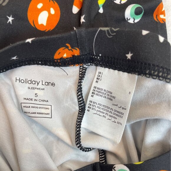 Toddler Halloween PJ Set Long Sleeve Pumpkin Top & Ghost Print Pants Sz 4 - New - Picture 7 of 9